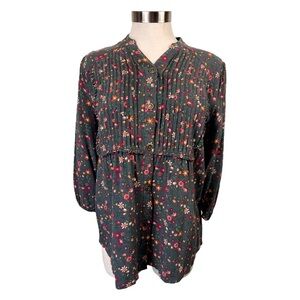 Matilda Jane Green Floral Print‎ Shirt Size Small